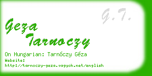 geza tarnoczy business card